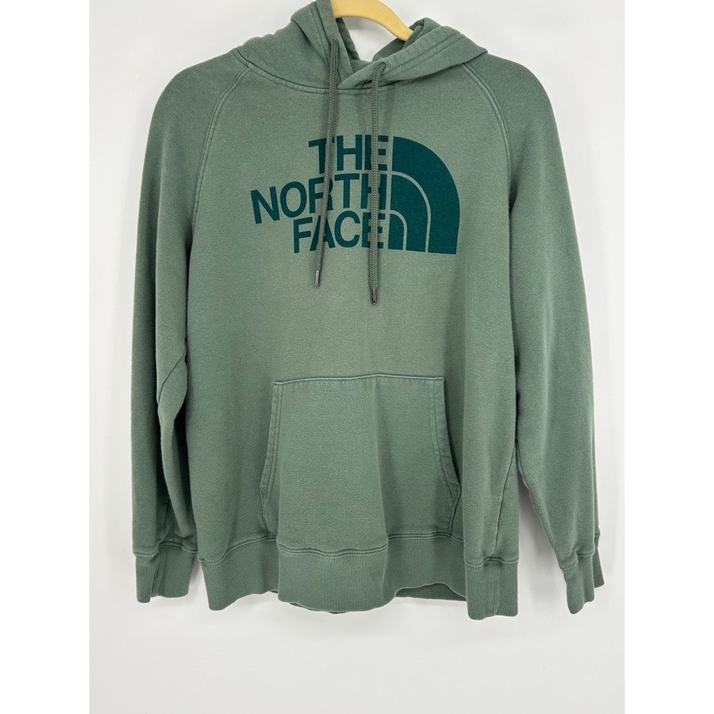 The North Face Womens Large Green Hoodie Sweatshirt Hiking Normcore Gorpcore